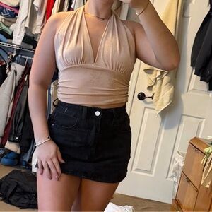 Beige Halter Top